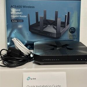 TP-Link Black Archer C5400 AC5400 Tri-Band Wireless Router